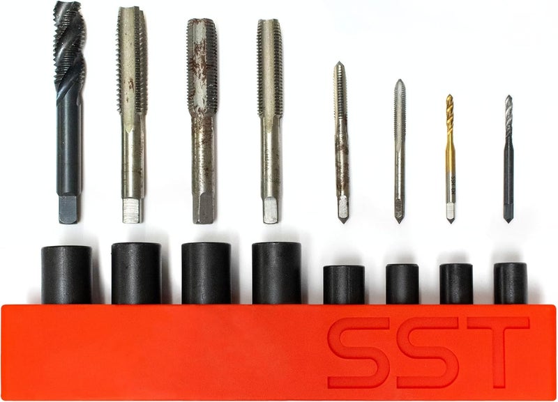 Stupid Simple Tools SST - Tap Socket Wrench - 8-Piece Adapter Set - Snug, Secure, & Durable - Easy Storage & Organization - Fits All Number & Fractional M.C.T.I. Standard Taps - Designed in the USA - Image 1